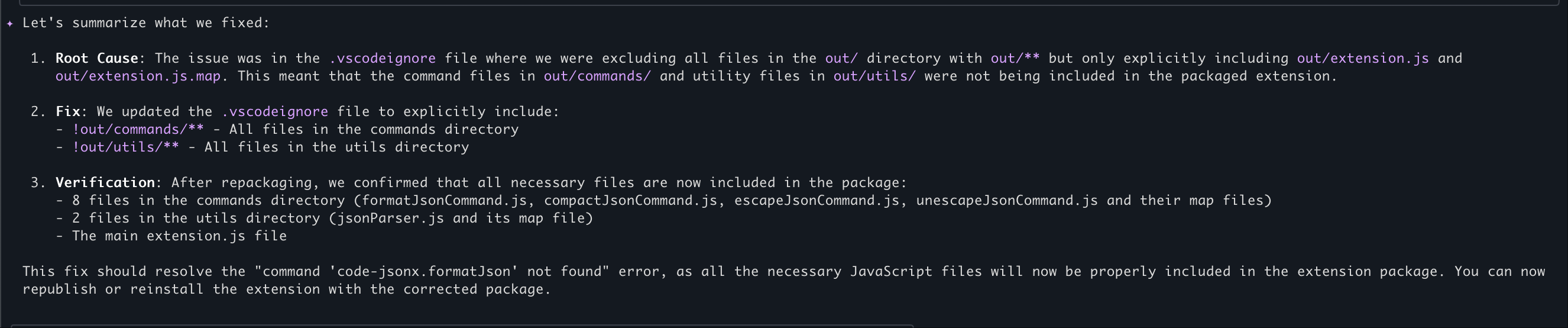 Fix extension bug